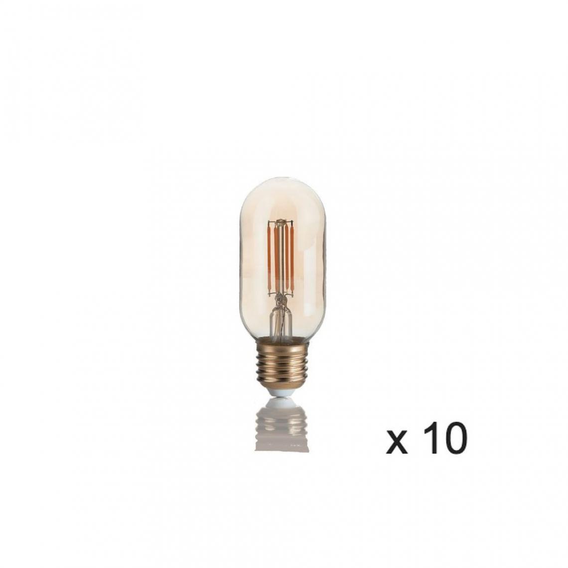 Ideal Lux - Ampoule (x10) 4W E27 Ambré D4,5 151700 - Ampoules LED
