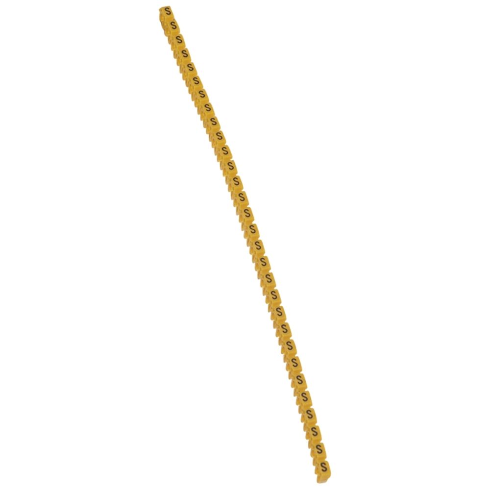 Legrand - repère pour fil de 1.5 à 2.5 mm2 - lettre s - couleur jaune - legrand cab 3 - Accessoires de câblage
