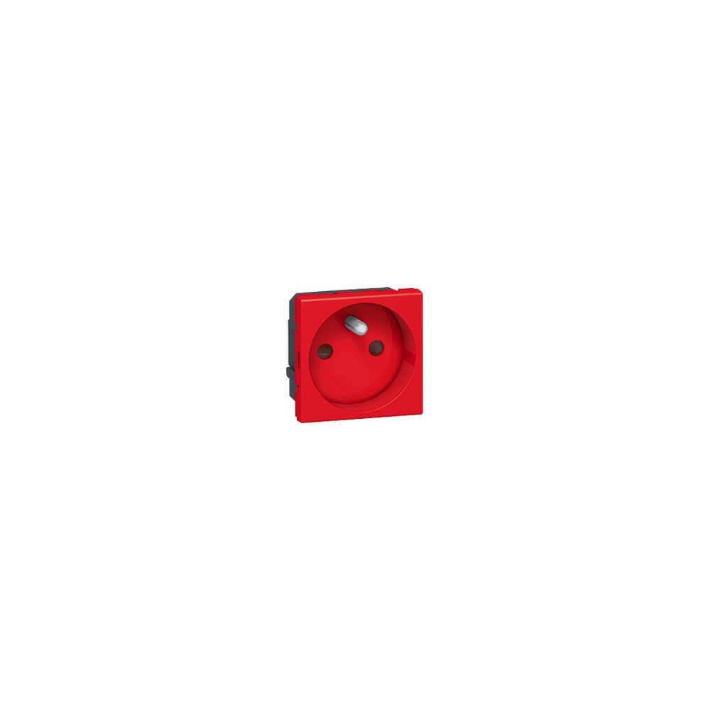 Legrand - prise de courant 2p+t legrand mosaic rouge antimicrobien - Interrupteurs et prises en saillie