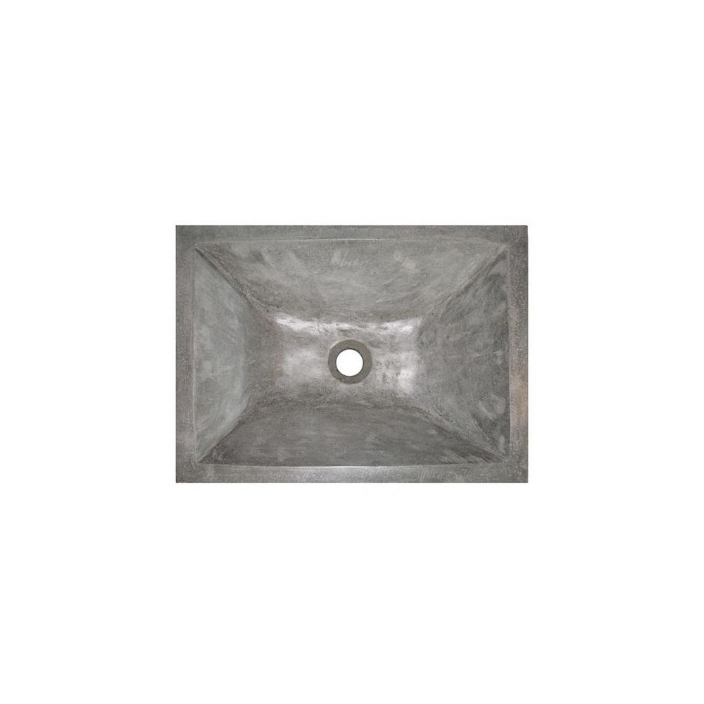 Aqua+ - Ondée - Vasque en terrazzo 50x37cm gris ciment - TAMARA - Vasque