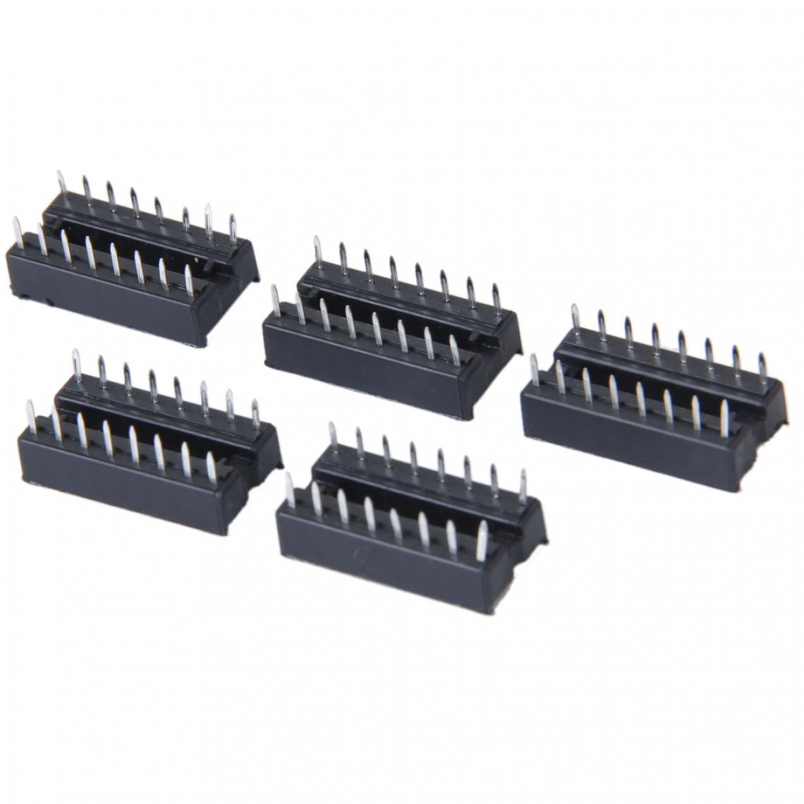 marque generique - Type D'adaptateur De Soudage IC DIP16 DIP16 Socket IC 16Pin 5pcs - Blocs multiprises