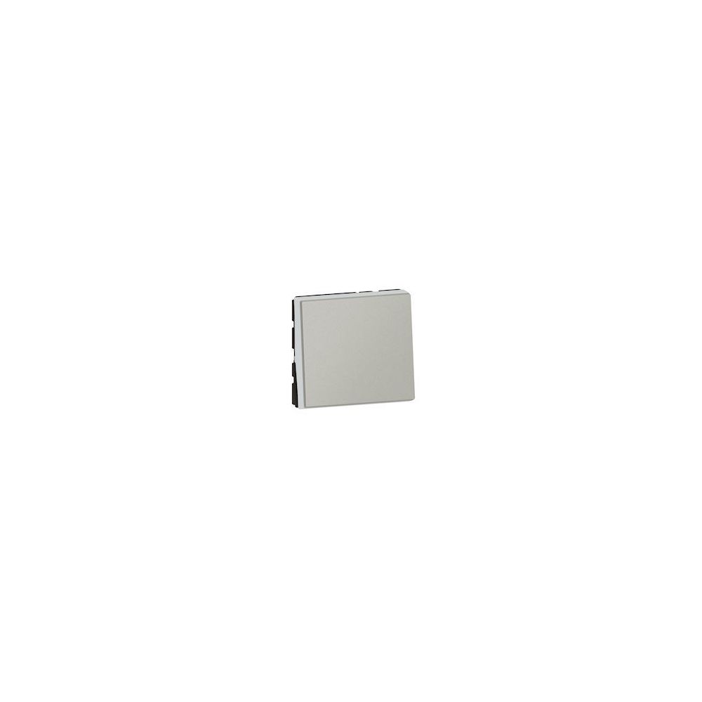 Legrand - bouton poussoir - 2 modules - 6a - alu - legrand mosaic 079240l - Interrupteurs et prises en saillie