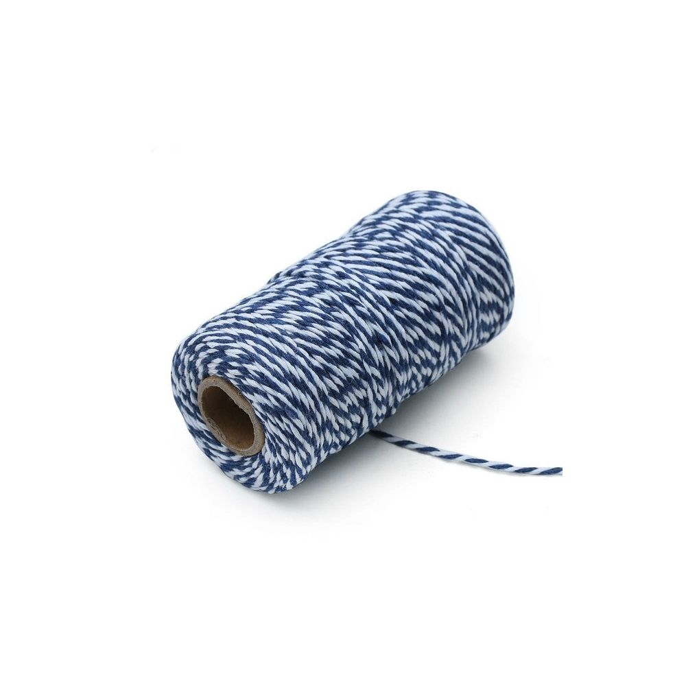 Wewoo - Fil de coton bicolore fait à la main bricolage cordon cadeau boîte d'emballage corde 2 mm d'épaisseur 100 m / rouleau 17 - Corde et sangle