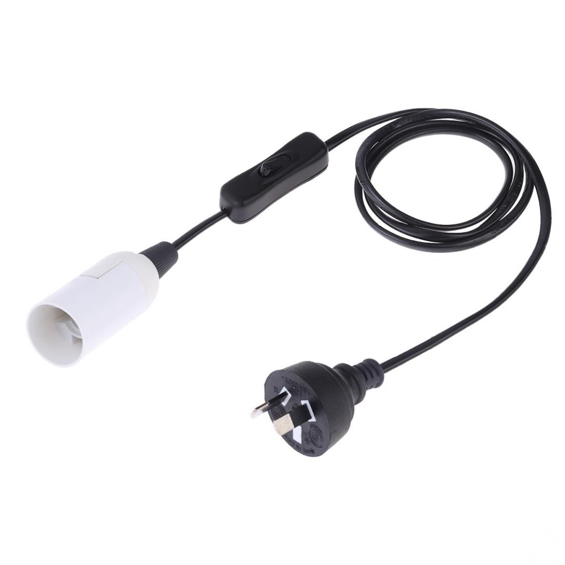 Wewoo - E14 Wire Cap Switch Support de lampe Chandelier Prise de courant avec rallonge de 1,2 mPrise AU Blanc - Douilles électriques