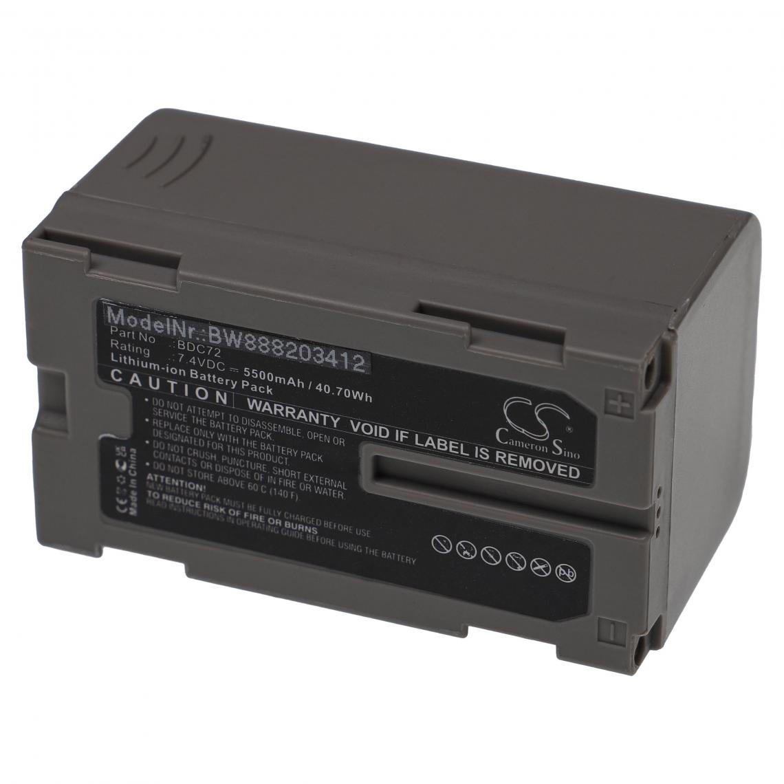 Vhbw - vhbw Batterie compatible avec Topcon RC-5 outil de mesure (5500mAh, 7,4V, Li-ion) - Piles rechargeables