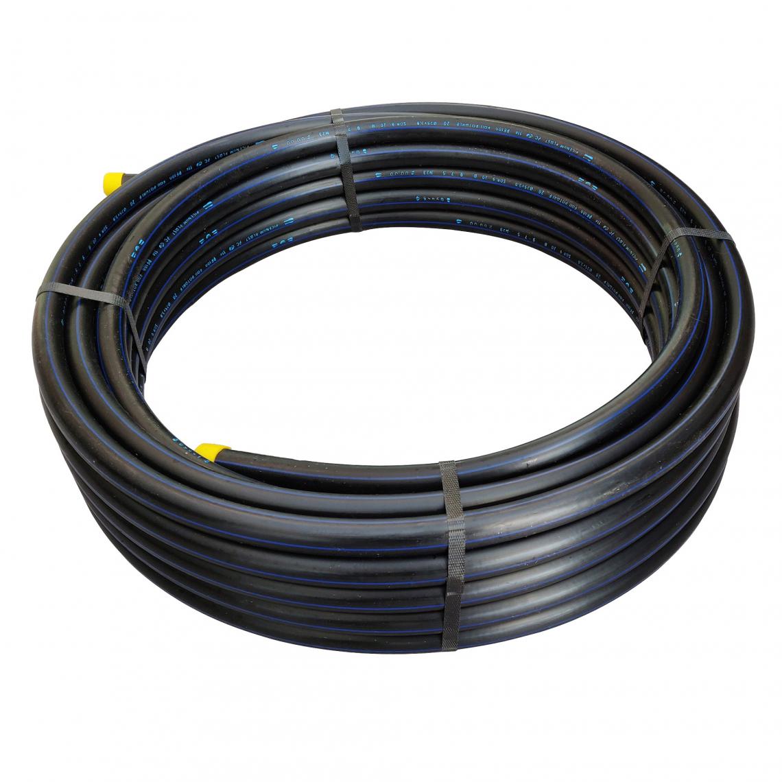 Somatherm For You - Tube polyéthylène NF bandes bleues Ø25 Couronne 10m - Coudes et raccords PVC