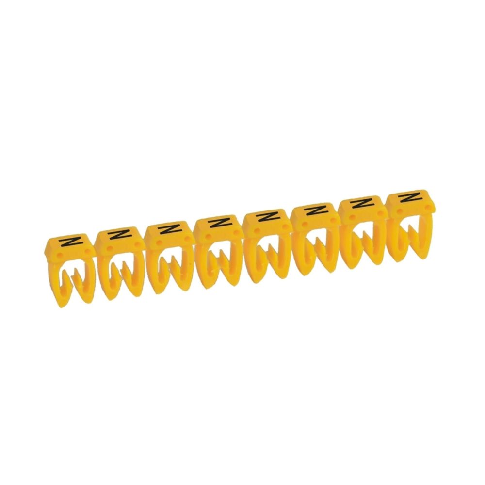 Legrand - repère pour fil de 4 à 6 mm2 - lettre n - couleur jaune - legrand cab 3 - Accessoires de câblage