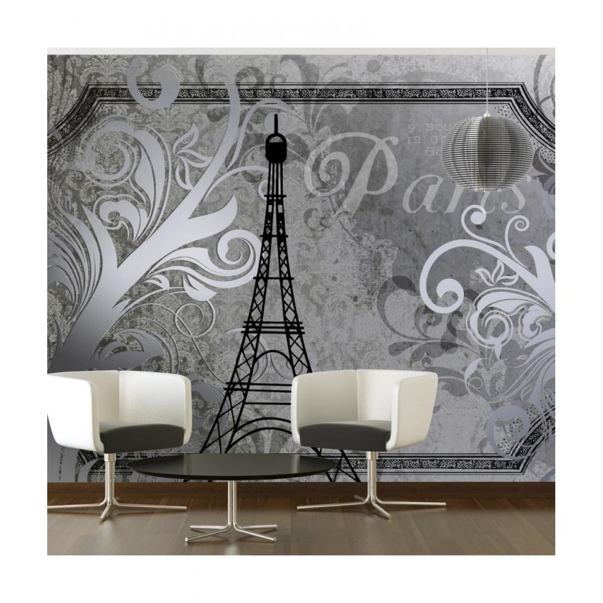 Artgeist - Papier peint - Vintage Paris - silver 100x70 - Papier peint
