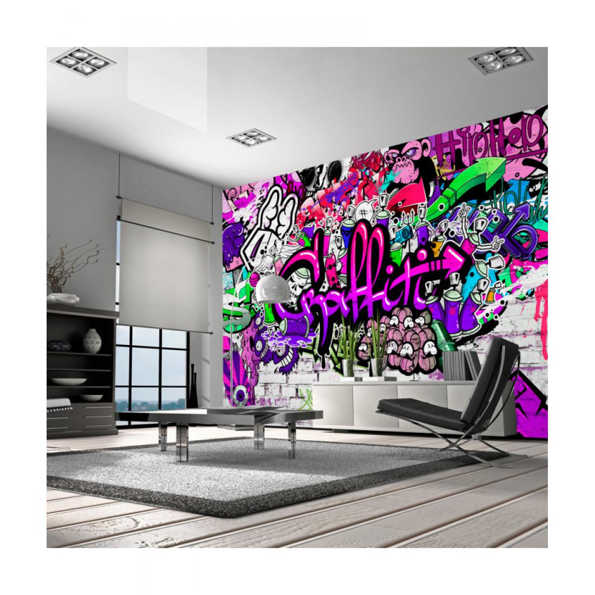 Artgeist - Papier peint - Purple Graffiti 100x70 - Papier peint