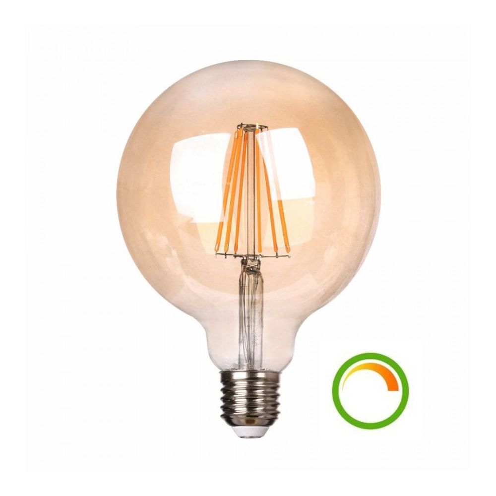 Kosilum - Grande ampoule à filament boule ambrée LED E27 8W - Ampoules LED