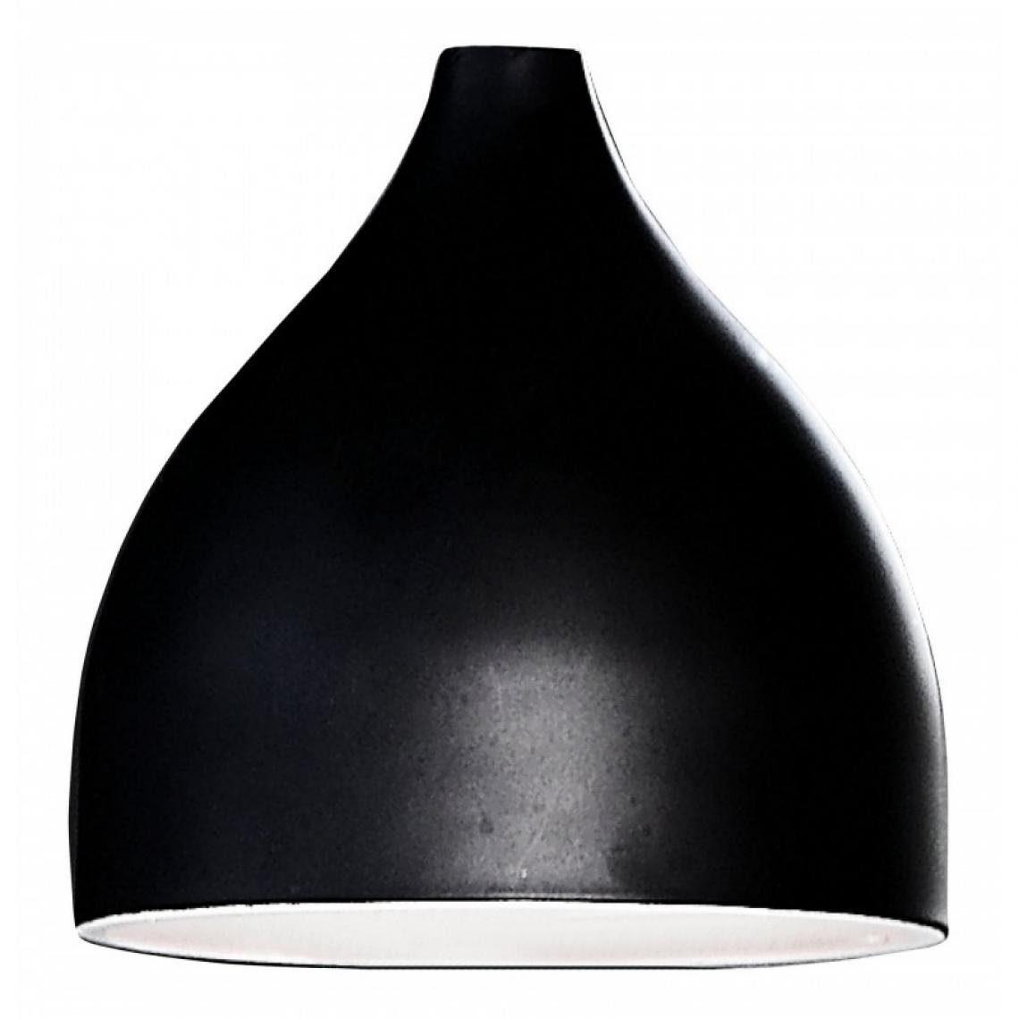 Bagnoclic - Pomme de douche noir mat en forme de cloche avec lumière fixe blanche - Pommeau de douche