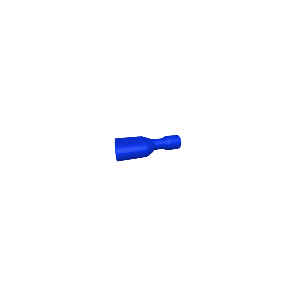 Bizline - cosses 6.35 x 0.8 mm femelle isolées bleu - boite de 100 - Accessoires de câblage