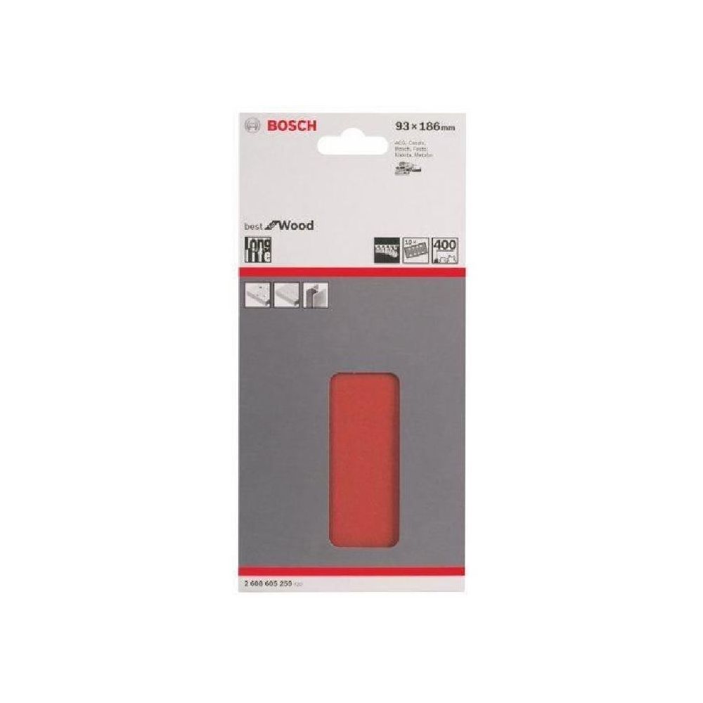 Bosch - BOSCH Papier abrasif pour ponceuse vibrante avec bande auto-agrippante - Perforé - Grain 400 - Abrasifs et brosses