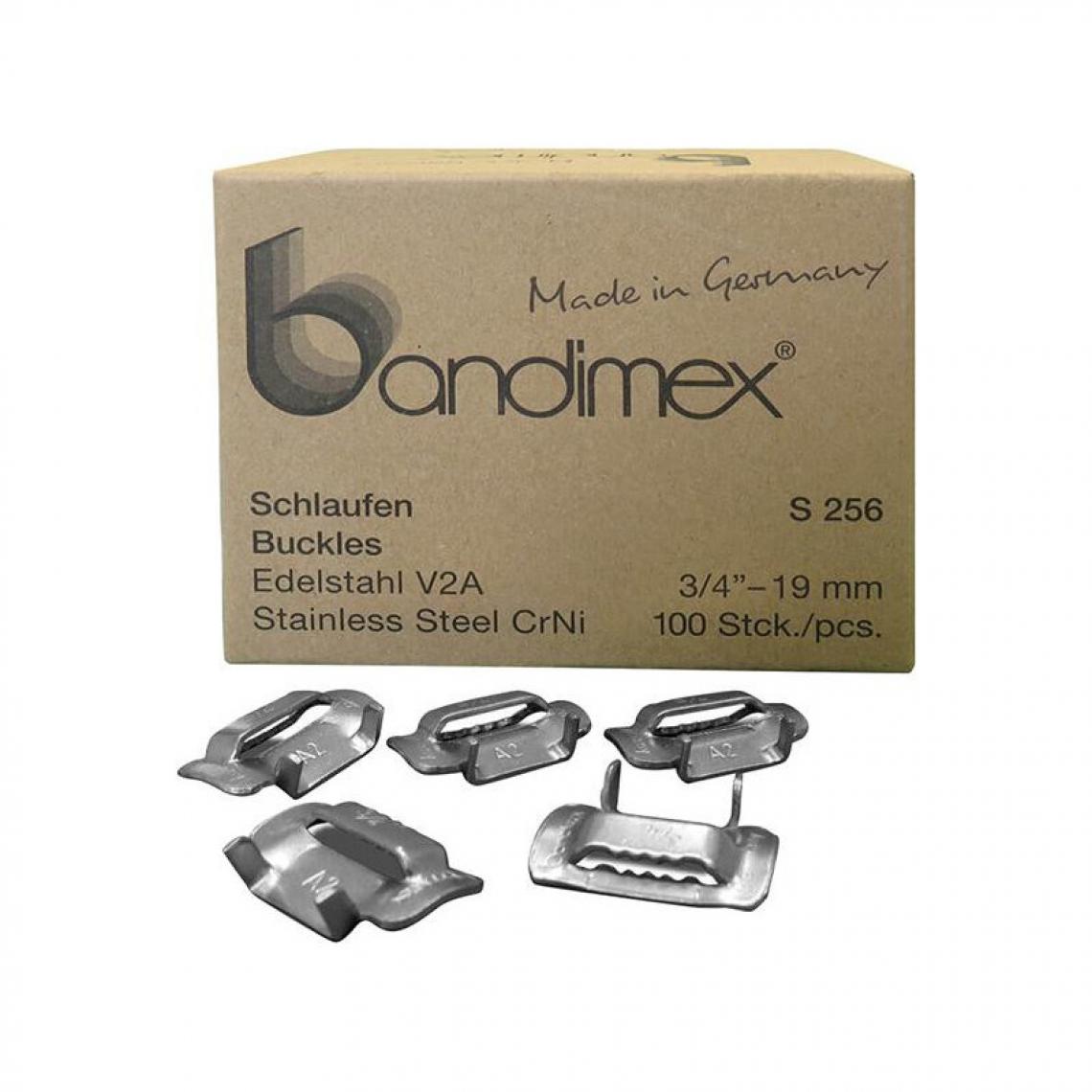 marque generique - Boucles cerclages 1/2 V2A- acier inoxydable Pack a 100 Unités Bandimex - Adhésif d'emballage