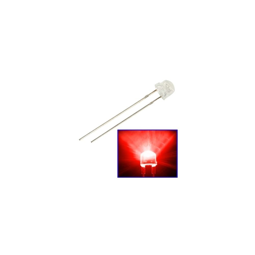Wewoo - LED Perle rouge pour 1000pcs 1000pcs 5mm lumière chapeau de paille lampe 1000pcs dans un emballage, le prix est - Ampoules LED