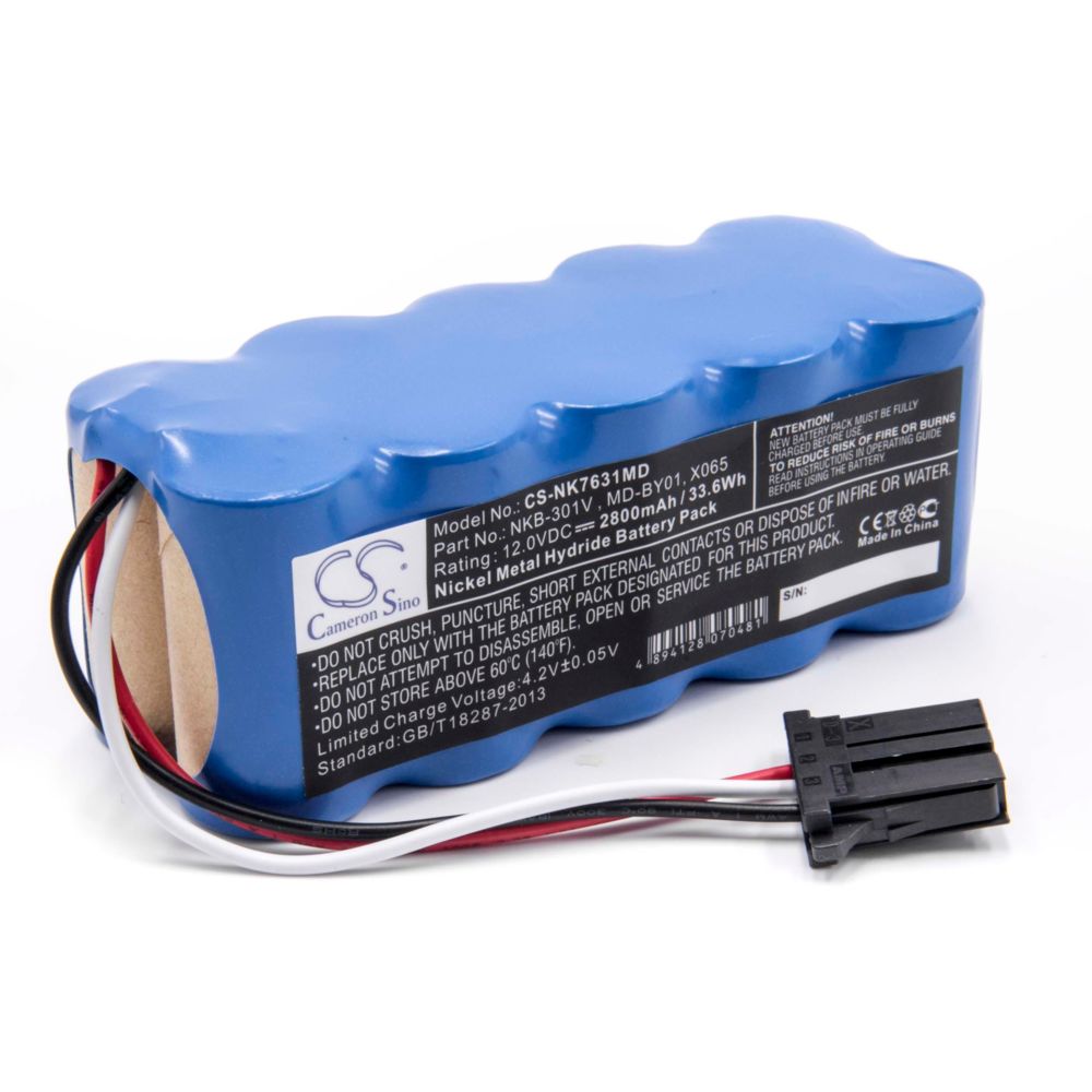 Vhbw - vhbw Batterie NiMH 2800mAh (12V) matériel médical Défibrillateur Nihon Kohden TEC-7631, TEC-7631C, TEC-7721, TEC-7731 comme X065, MD-BY01, NKB-301V - Piles spécifiques