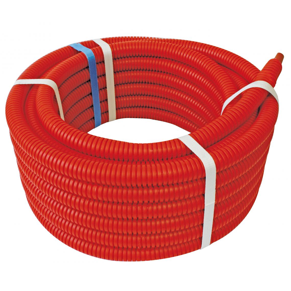 Somatherm For You - Couronne de tube PER gainé rouge Ø16 - longueur 25m - Coudes et raccords PVC