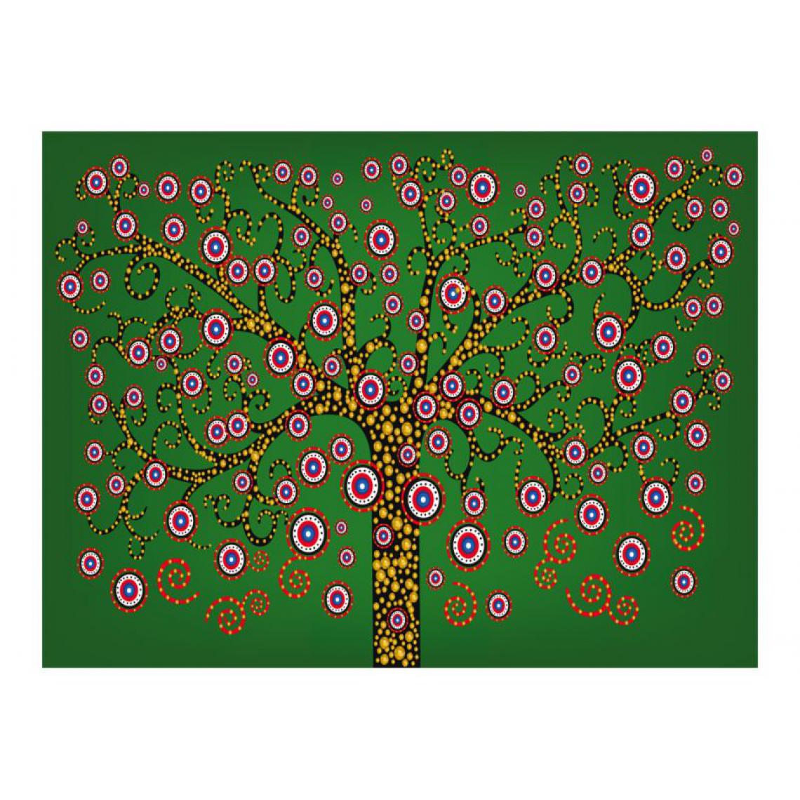 Artgeist - Papier peint - abstraction: arbre (vert) .Taille : 400x309 - Papier peint