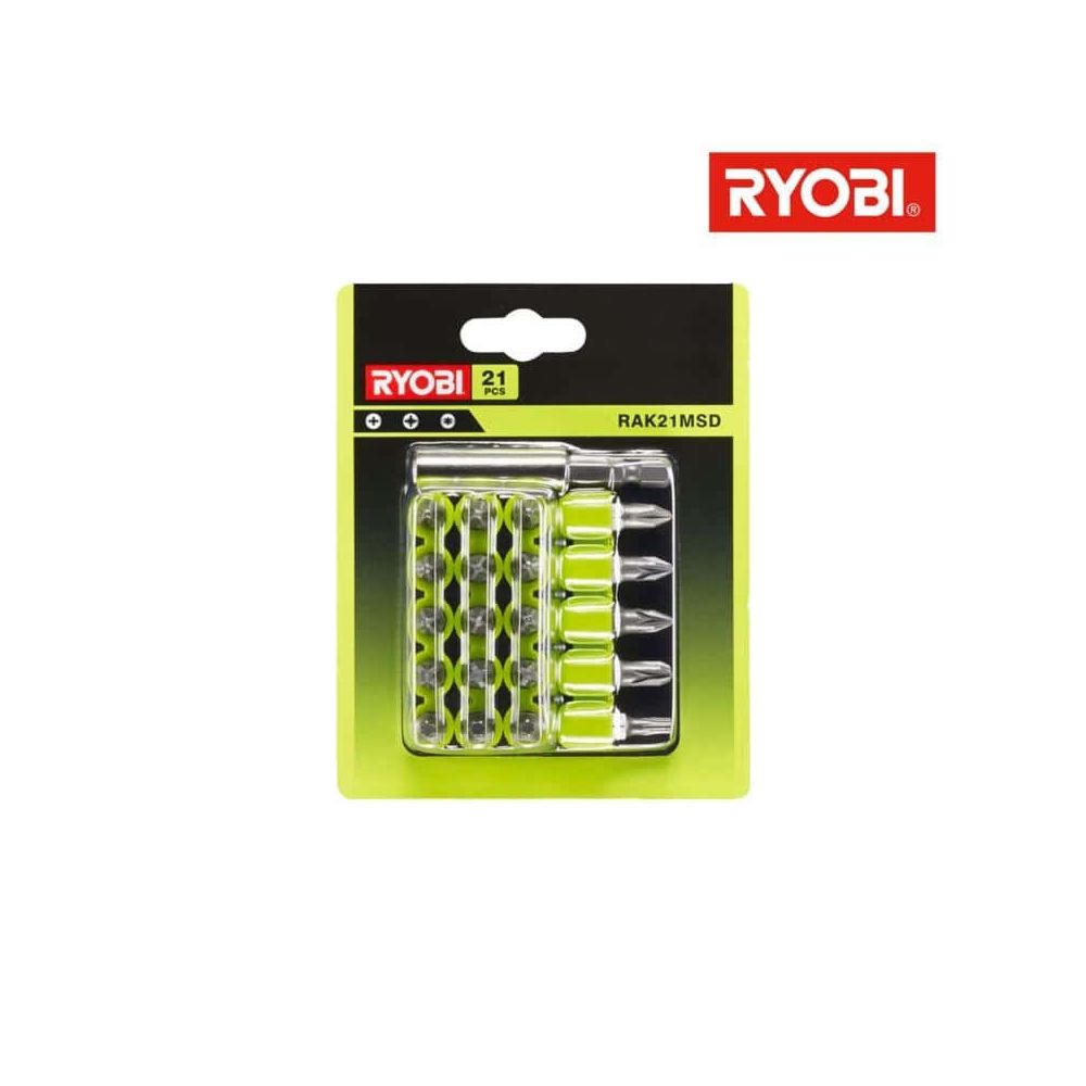 Ryobi - 21 accessoires de vissage RYOBI avec racks de rangement RAK21MSD - Accessoires vissage, perçage