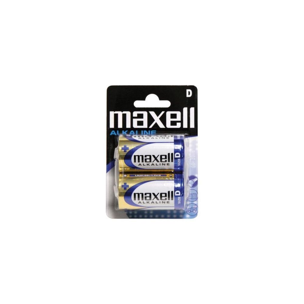 Maxell - Blister de 2 piles LR20 MAXELL 1.5 Volts Alcaline AAA 0% de mercure - Piles standard