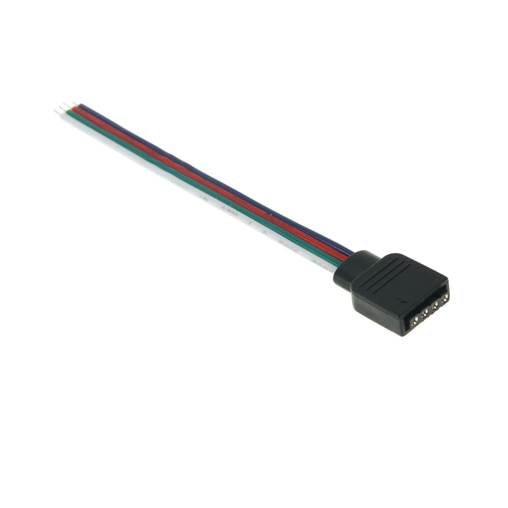 Wewoo - Pour bandes lumineuses LED 5050 3528 SMD RGB Câble de connecteur mâle à 4 broches - Fiches électriques