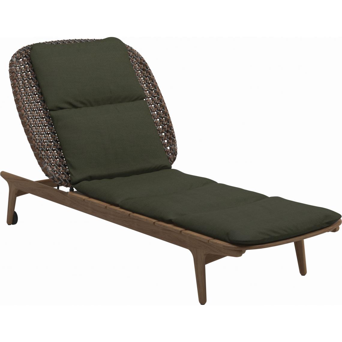 Gloster - Couchette Kay - Fife Olive - GlosterBrindleWicker - Chaises de jardin