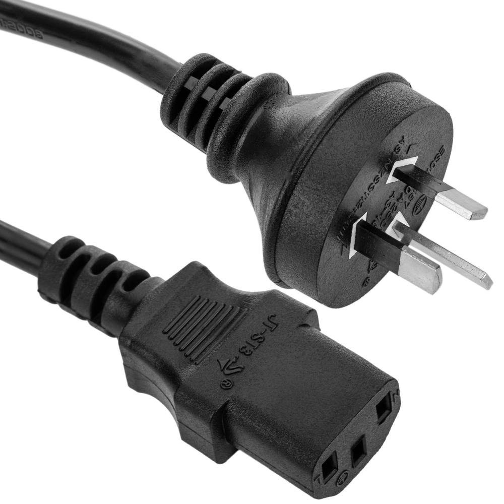 Bematik - Câble alimentation AU AS/NZS-3112-1 à IEC-60320-C13 de 1,8 m noir - Fils et câbles électriques