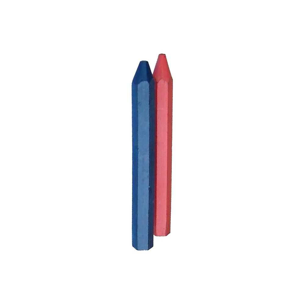 Outifrance - OUTIFRANCE - 2 craies industrielles (rouge + bleue) - Pointes à tracer, cordeaux, marquage