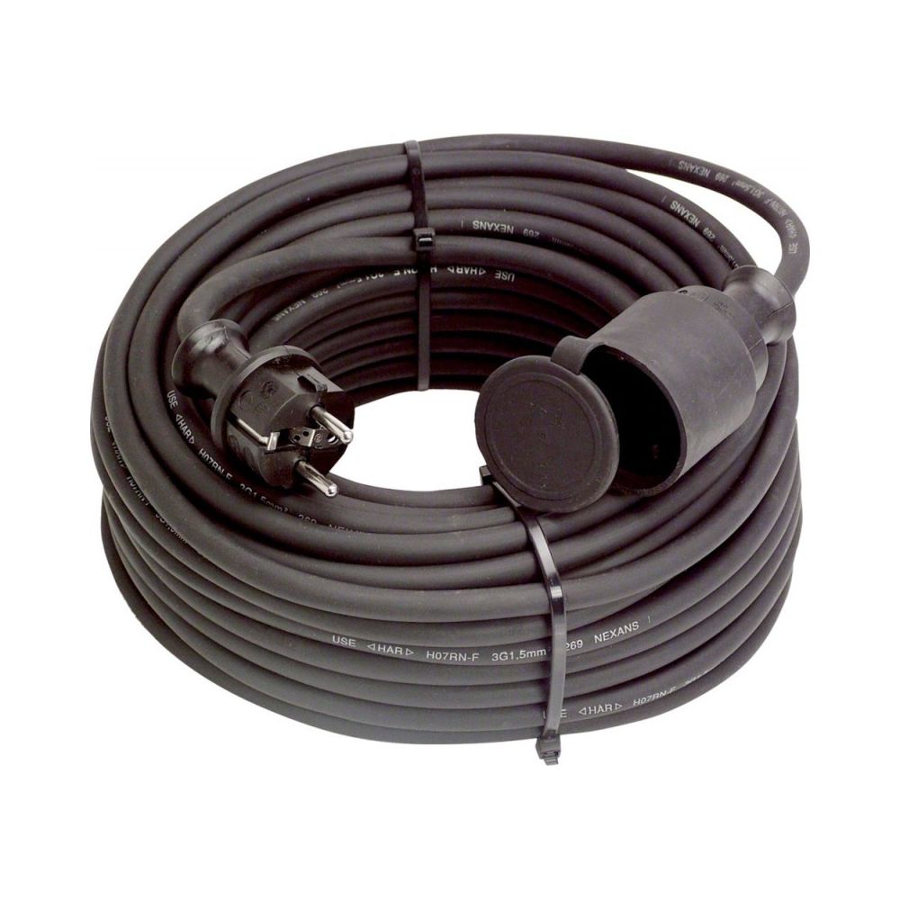 Schwabe - Rallonge électrique H07RN-F3G1,5 Noir 25 m - AS Schwabe Art:N60370 - Enrouleur électrique