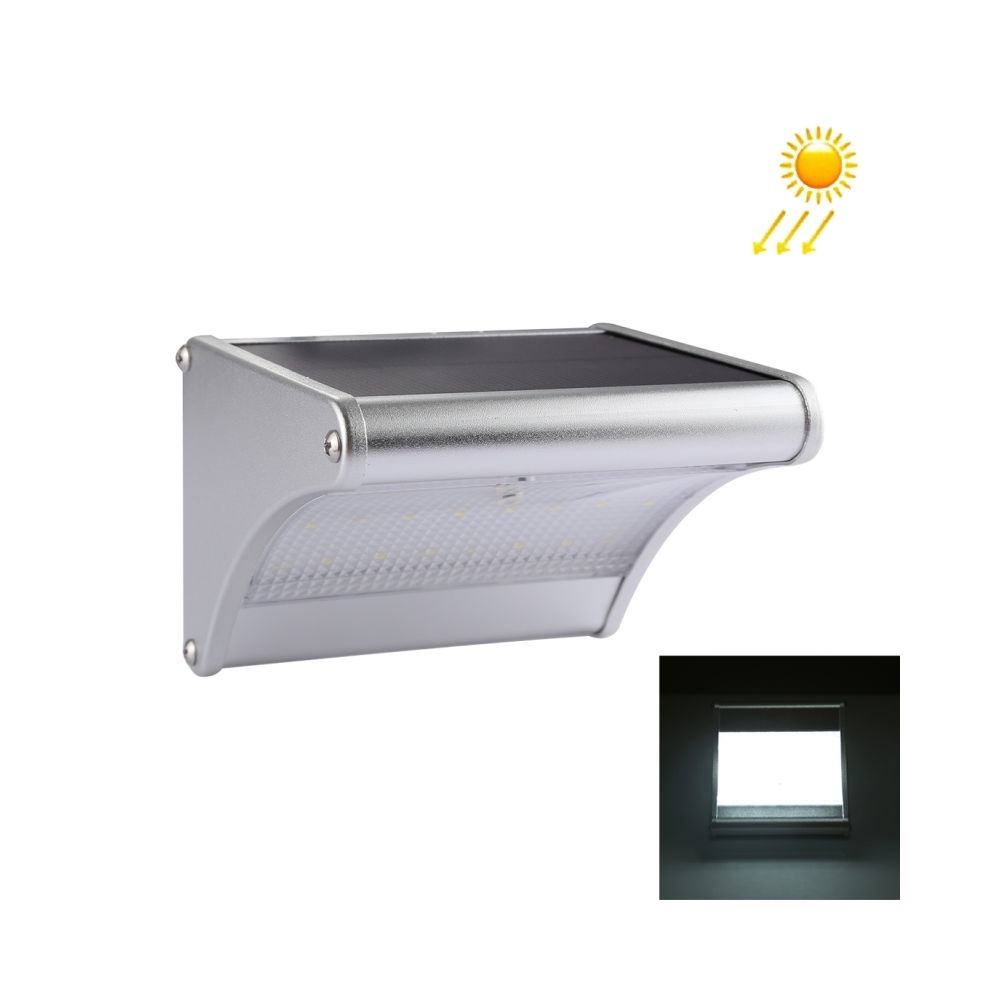 Wewoo - LED Avec panneau solaire blanc 3.5W 24 LEDs SMD 2835 450 LM Lumière IP65 Imperméable À L'eau Extérieur Économie D'énergie Microwave Radar Motion Sensor avec 5 V 1.5 W - Eclairage solaire