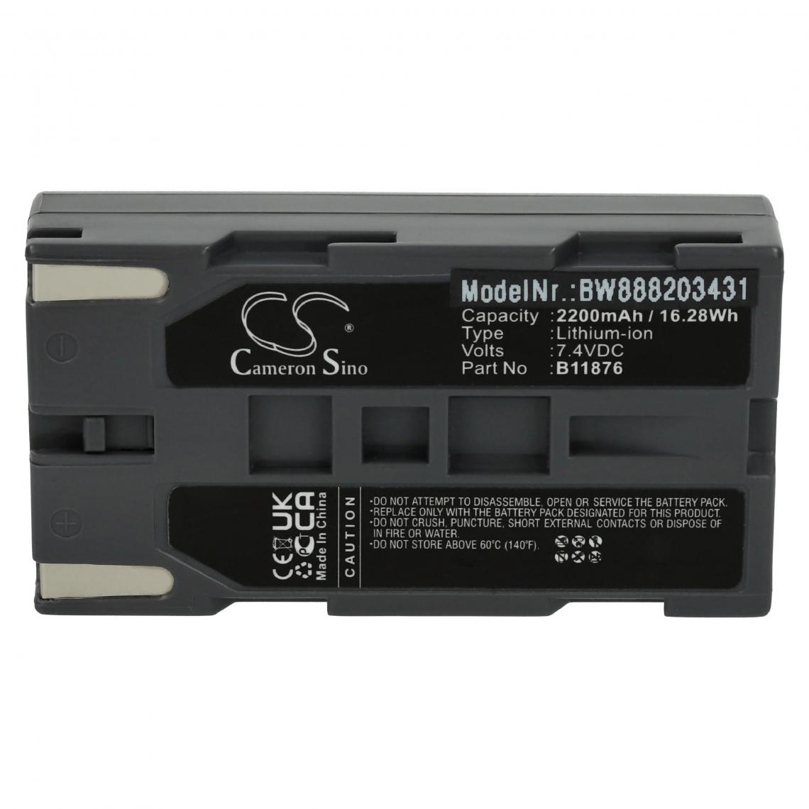 Vhbw - vhbw Batterie compatible avec TSI Certifier Flow Analyzer Plus Ventilator Test System 4080 appareil médical (2200mAh, 7,4V, Li-ion) - Piles spécifiques