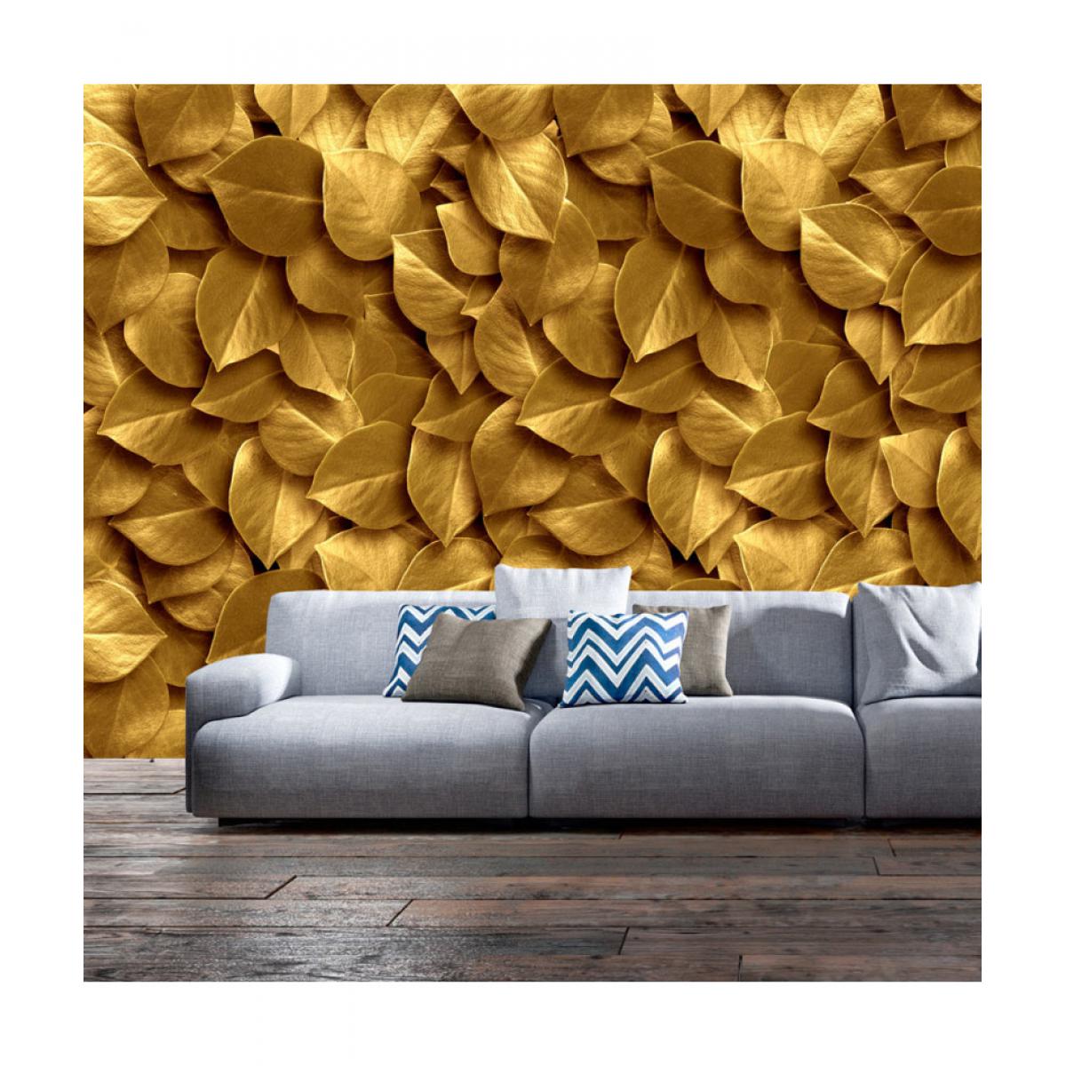 Artgeist - Papier peint - Golden Leaves 250x175 - Papier peint