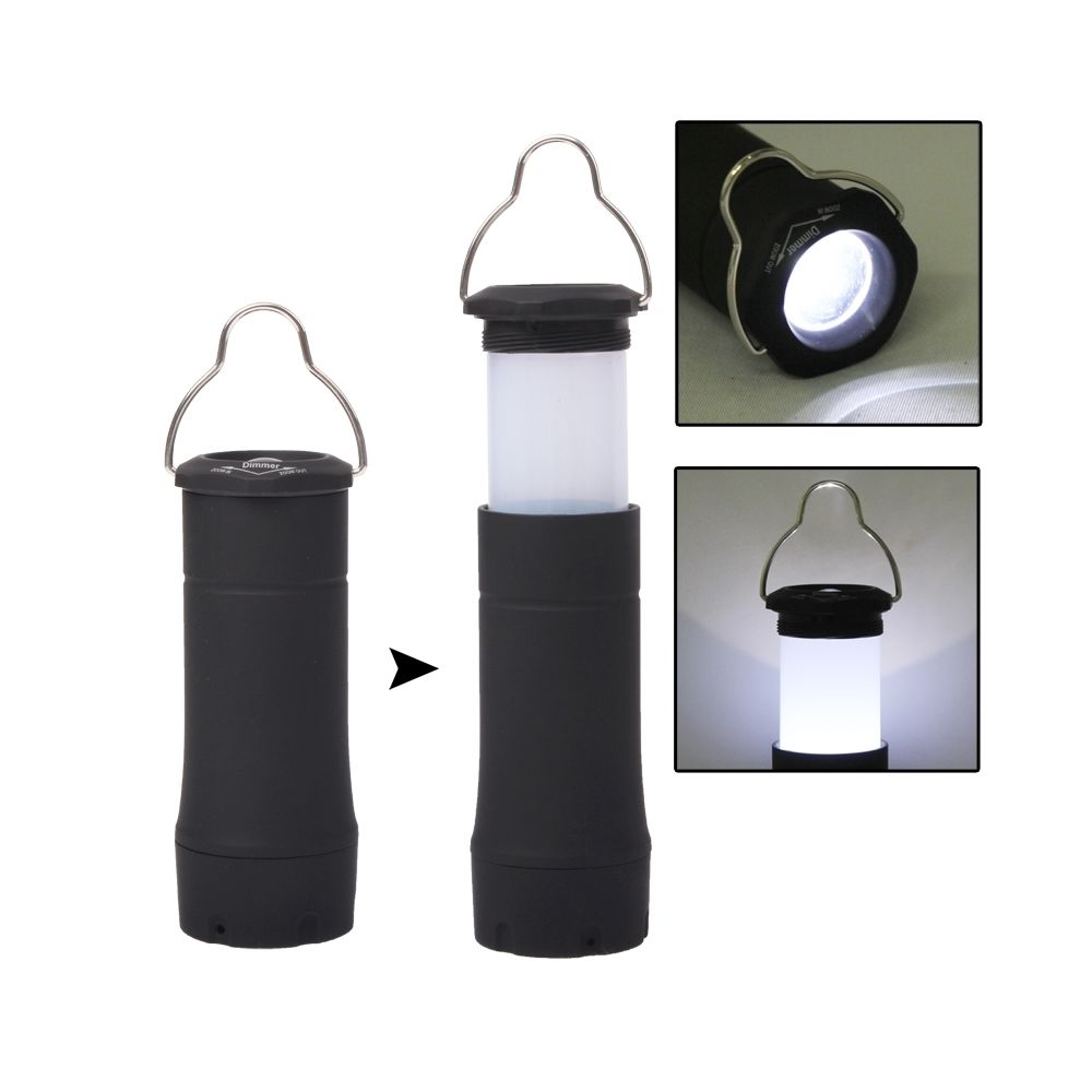 Wewoo - Lampe Camping noir torche LED télescopique de avec clip - Lampadaire