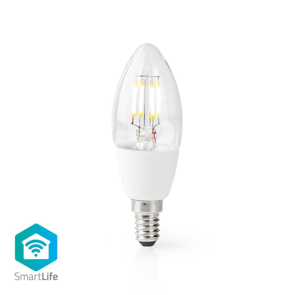 Nedis - Ampoule LED Intelligente Wi-Fi - E14 - C37 - 5 W - 400 lm - Blanc - Ampoules LED
