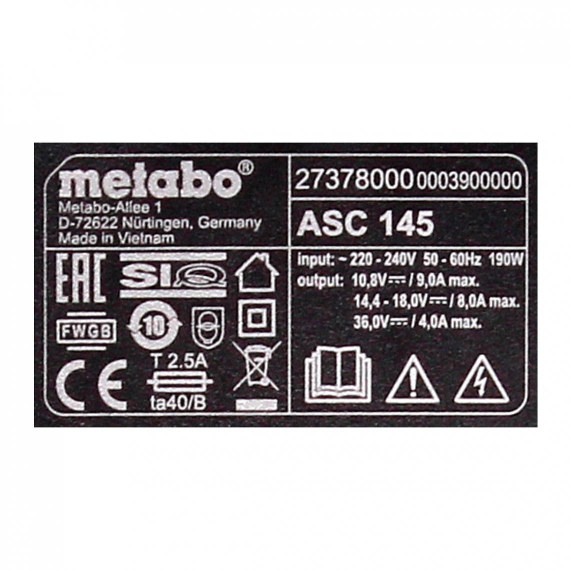 Metabo - Metabo Basis Set LIHD + 2x Batteries 4,0 Ah + Chargeur + Coffret de transport Metaloc ( 685130000 ) - Accessoires vissage, perçage