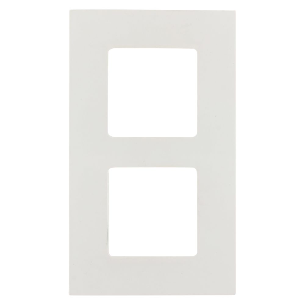Clarys - Plaque de finition double verticale blanche - Clarys - Interrupteurs et prises en saillie