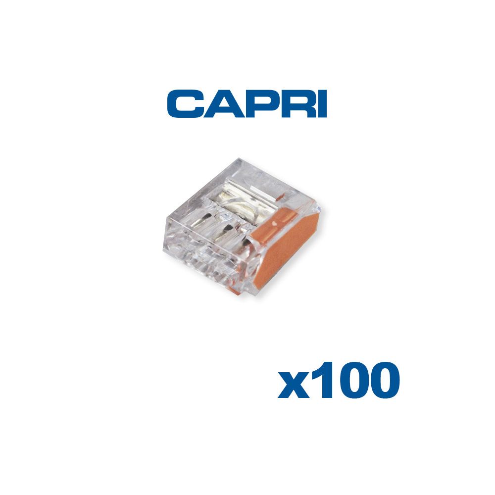 Capri - Capri - Bornes automatiques 3 entrées Orange Boite de 100 pièces - Accessoires de câblage