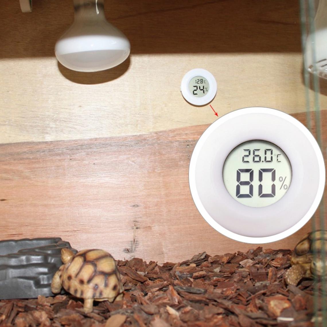 Wewoo - Thermomètre blanc Centigrade & hygromètre en forme de reptile ronde numérique avec écran - Appareils de mesure