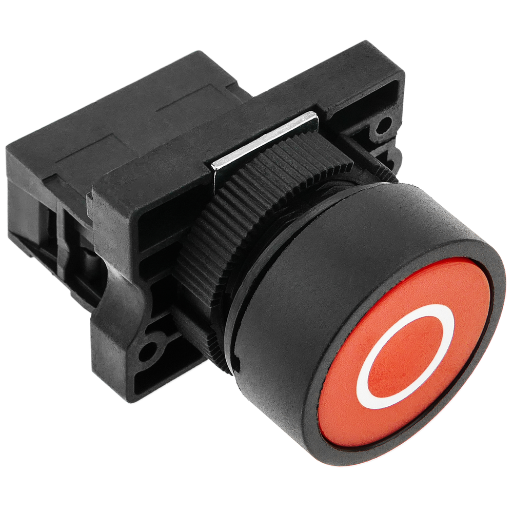 Bematik - Bouton poussoir momentané 22mm 1NO 400V 10A normalement ouvert rouge éteindre - Interrupteurs et prises étanches