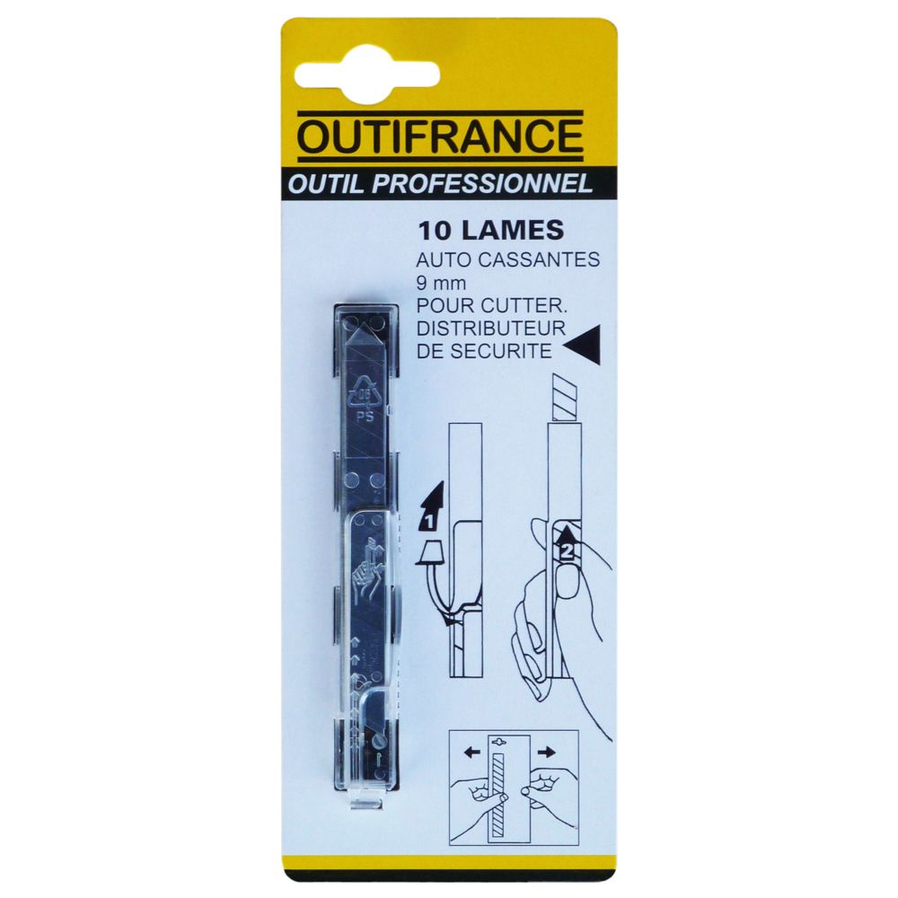Outifrance - OUTIFRANCE - Distributeur de 10 lames de cutter 9 mm - Outils de coupe