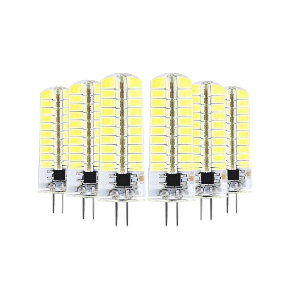 Wewoo - Ampoule LED SMD 5730 6 PCS G4 5W CA 110-130V 80LEDs SMD 5730 Lampe à double aiguille en silicone économique (Blanc froid) - Ampoules LED