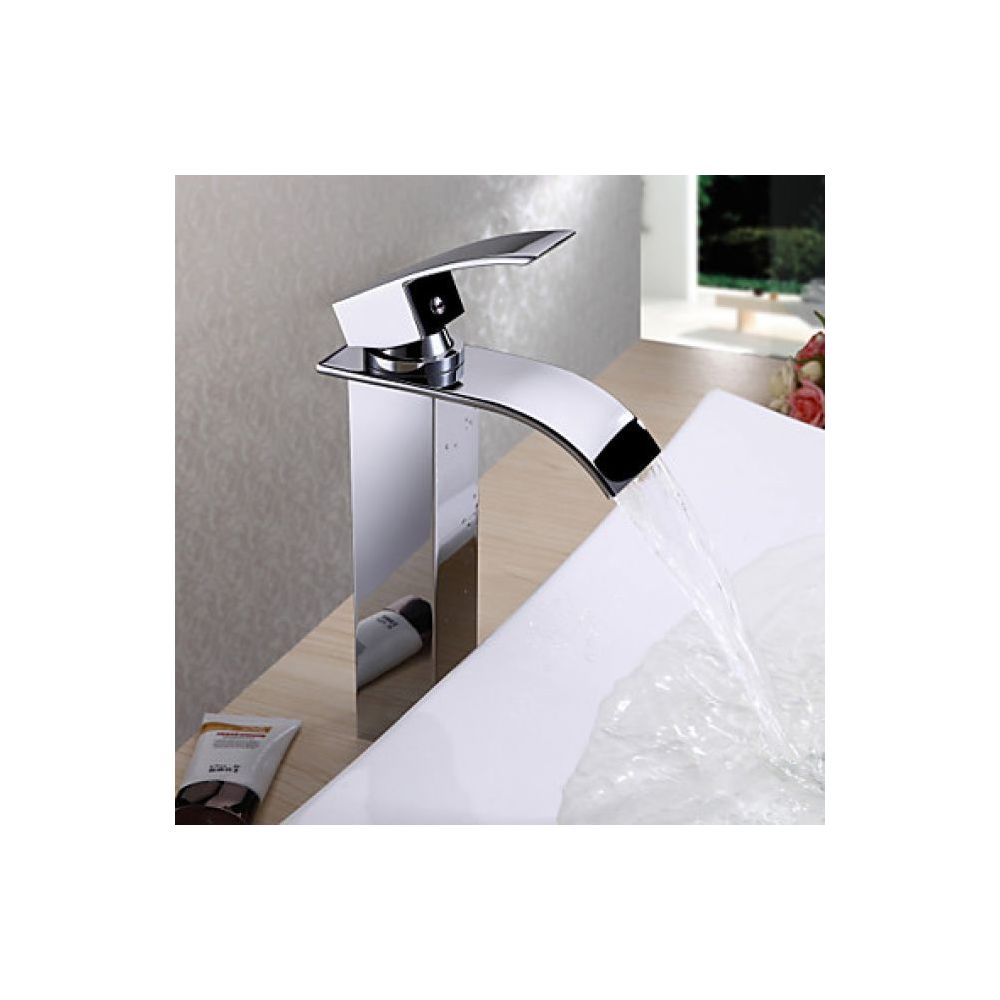 Lookshop - Mitigeur de lavabo style contemporain et finition chromée - Robinet de lavabo