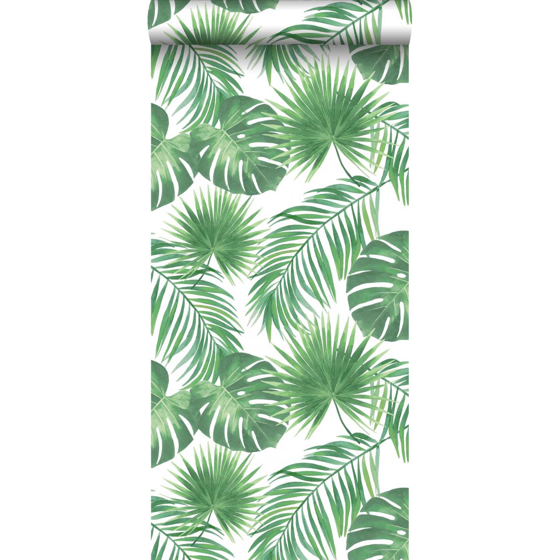 ESTAhome - ESTAhome papier peint feuilles tropicales vert - 139013 - 0.53 x 10.05 m - Papier peint