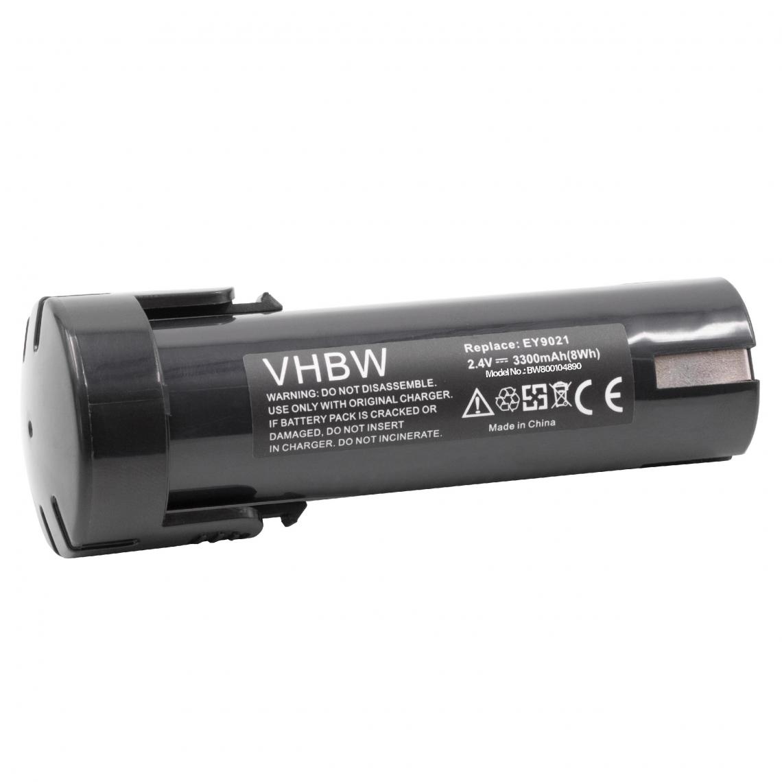 Vhbw - vhbw Batterie compatible avec National 6550-20, EY3652, EY3652DA, EY3652DR, EY503B outil électrique (3300 mAh, NiMH, 2,4 V) - Accessoires vissage, perçage