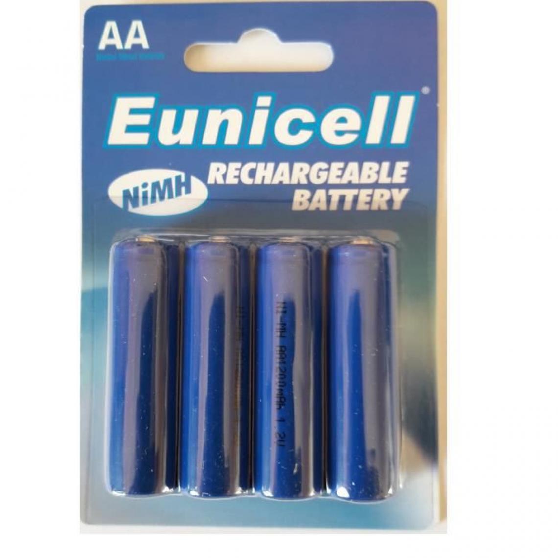 Eunicell - EUNICELL 4 piles rechargeables AA - LR06 - LR6 1,2 volt 1200 mAh - Piles rechargeables
