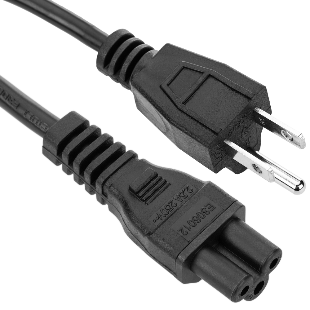 Bematik - Cordon d'alimentation américain NEMA 5-15P-IEC-60320-C5 1.8m noire - Fils et câbles électriques