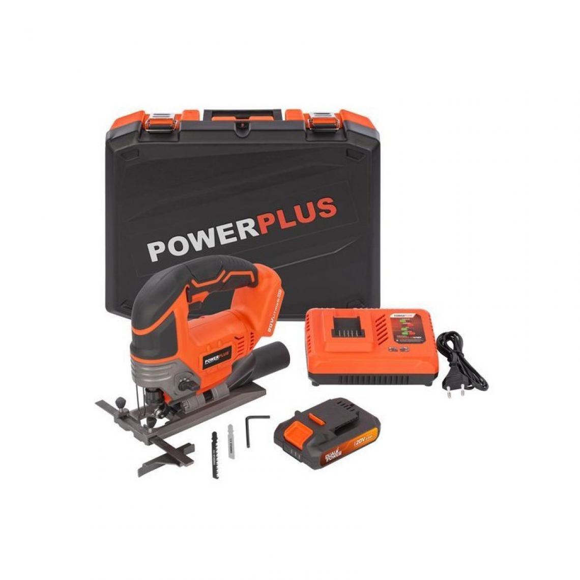 Power Plus - Scie sauteuse + batterie 20V 2.0Ah + chargeur - Scies à onglets