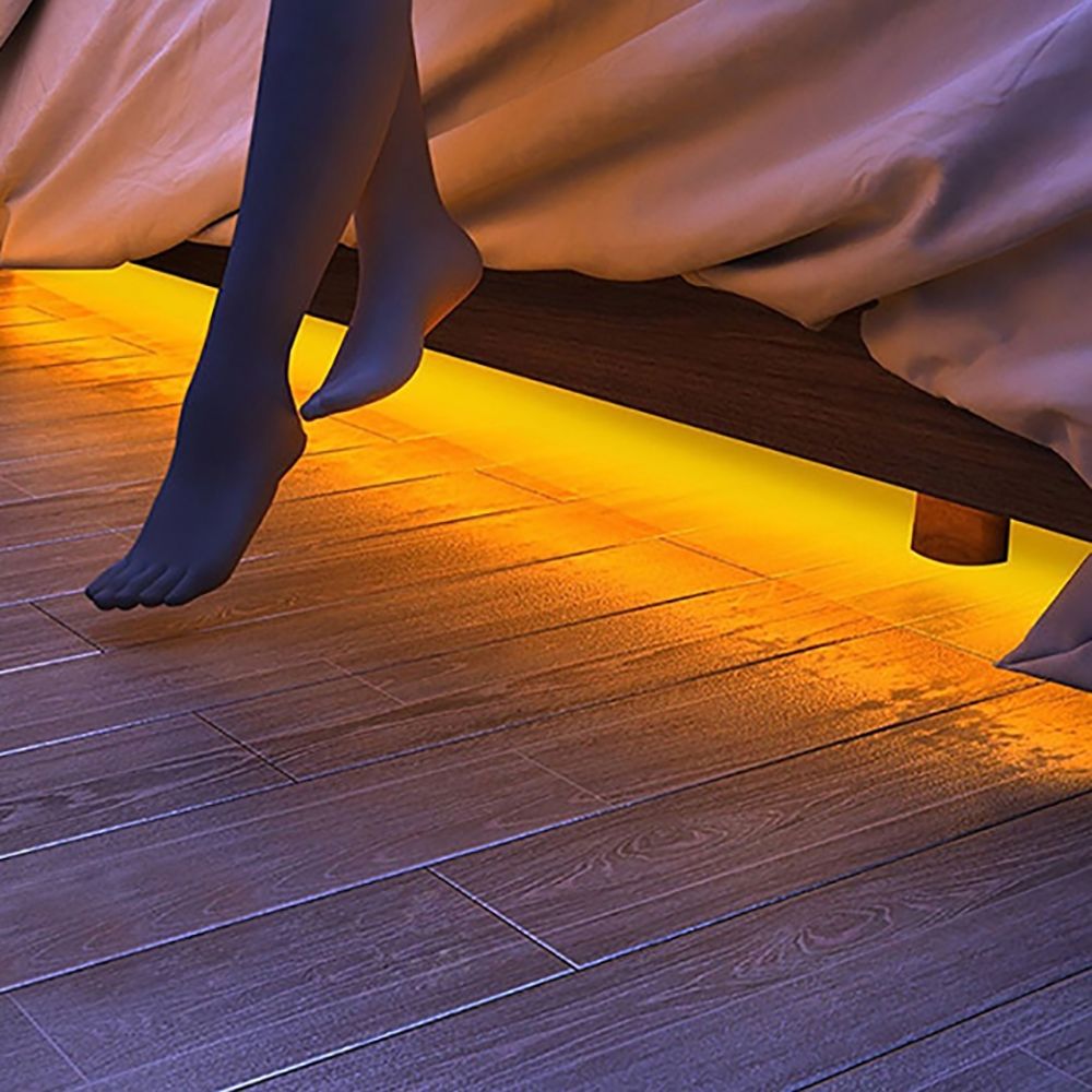 marque generique - Bande de lumière de capteur de chevet humain LED pour lit de chambre à coucher - Ruban LED