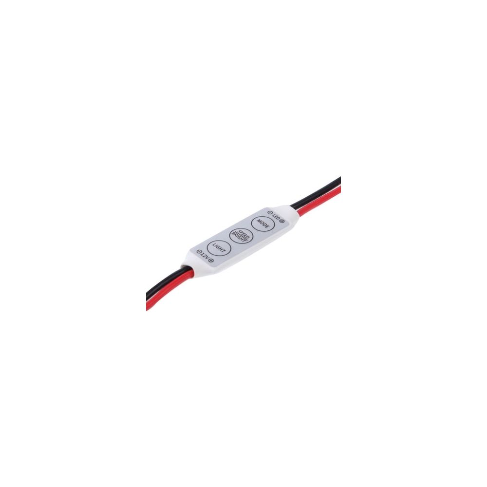 Wewoo - Pour la lumière de bande de LED de couleur simple de 3528/5050 SMD, DC 12V Mini gradateur de contrôleur de 3 clés - Ampoules LED
