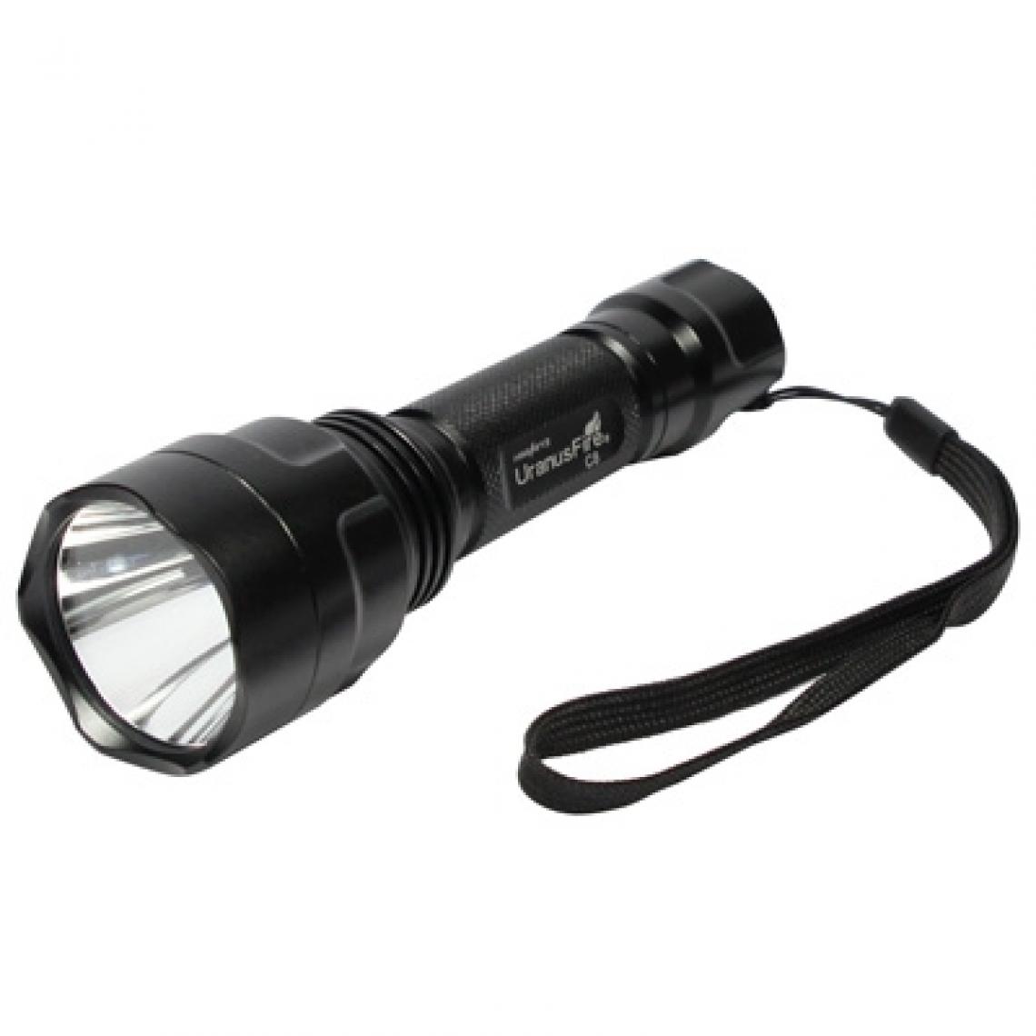 Wewoo - Lampe de poche torche noir 1200LM 5 Modes Étanche CREE Q5 1 LED Portable Aluminium de - Lampes portatives sans fil